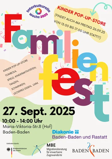 Flyer Familienfest am 27.09.2025