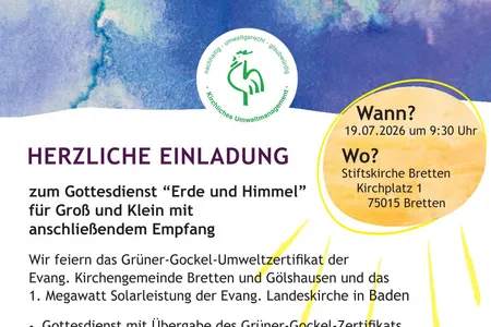 Einladung Gottesdienst "Erde und Himmel" am 19.07.2026