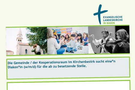 Stellenausschreibung Beispielfotos und Text