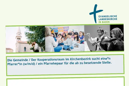 Stellenausschreibung Beispielfotos und Text
