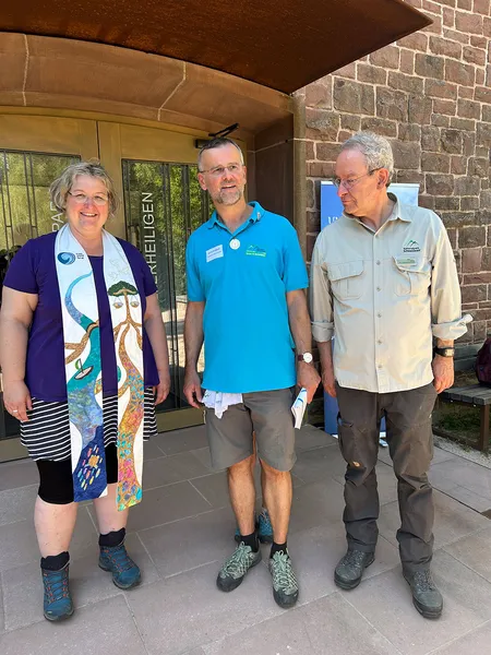 Bischöfin Springhart mit Achim Brodback und Thomas Waldenspuhl