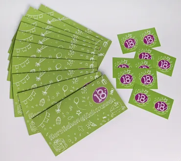 18er Glückwunschkarte, Ansicht Nr. 1