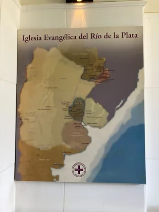 Karte der Evangelischen Kirche am Rio de la Plata